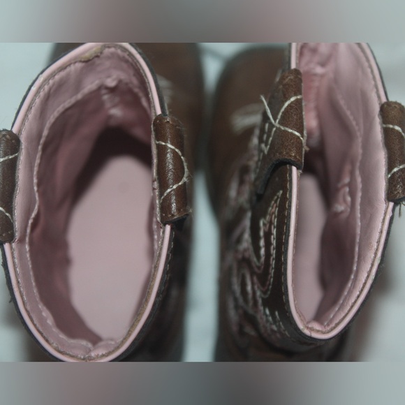 Pink/Brown Boots Size 7 Toddler. Girls Western  Boots - Picture 9 of 9